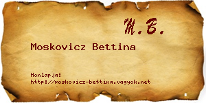 Moskovicz Bettina névjegykártya