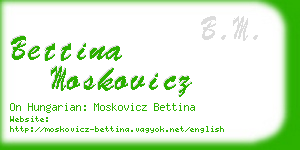 bettina moskovicz business card